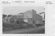 BREWERY ST, N SIDE, AT BEND IN RD, a Astylistic Utilitarian Building brewery/distillery/winery, built in Highland, Wisconsin in 1901.