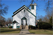 403 MULBERRY ST, a Front Gabled church, built in Lake Mills, Wisconsin in 1860.