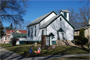 403 MULBERRY ST, a Front Gabled church, built in Lake Mills, Wisconsin in 1860.