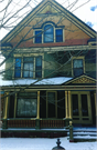 347 W MAIN ST, a Queen Anne house, built in Evansville, Wisconsin in 1855.
