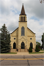277 E MONTELLO ST, a Early Gothic Revival church, built in Montello, Wisconsin in 1903.