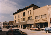 102-110 N MAIN ST, a Italianate small retail building, built in Oconomowoc, Wisconsin in 1871.