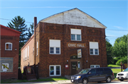306 MAIN ST, a Commercial Vernacular village hall, built in Downing, Wisconsin in 1917.