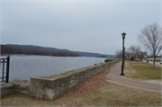 St. Feriole Island along Mississippi River, a NA (unknown or not a building) fence/wall, built in Prairie du Chien, Wisconsin in 1938.