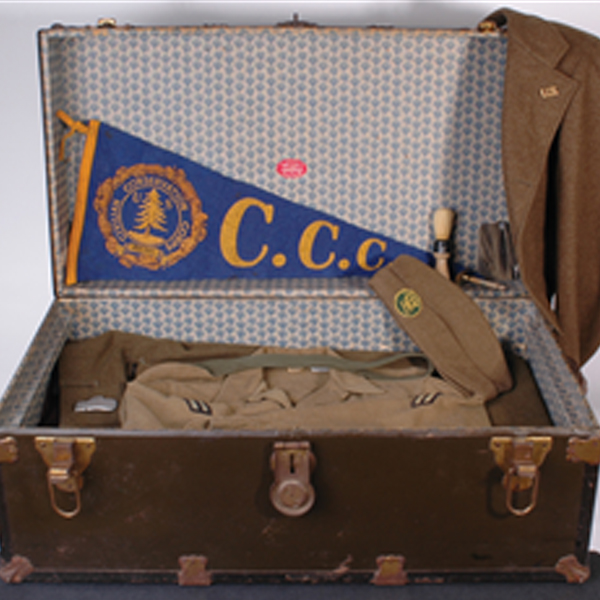 Open Conservation Corps Trunk with articles from the corps