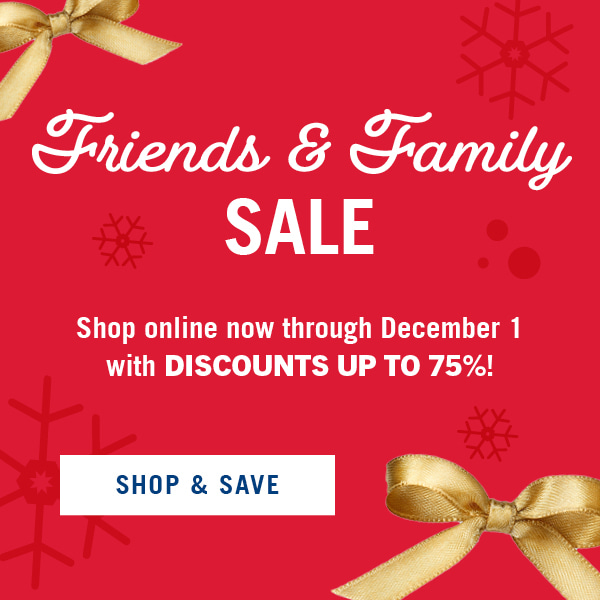Friends & Family Sale! Get up to 40% off between now and Dec 1. Shop All Gifts!