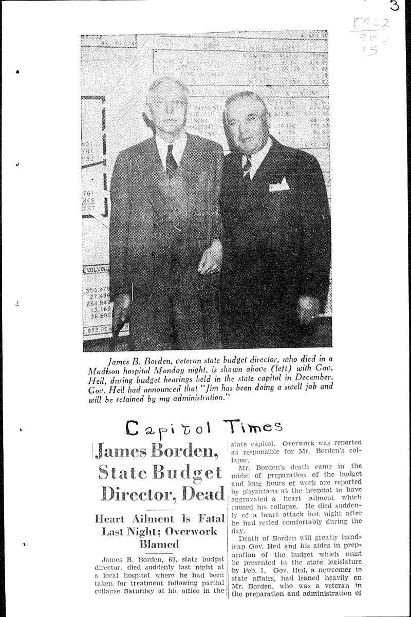  Source: Wisconsin State Journal Topics: Government and Politics Date: 1939-01-24