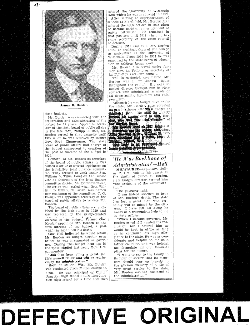  Source: Wisconsin State Journal Topics: Government and Politics Date: 1939-01-24