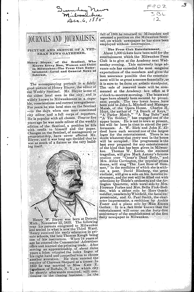  Source: Milwaukee Sunday News Date: 1885-12-06