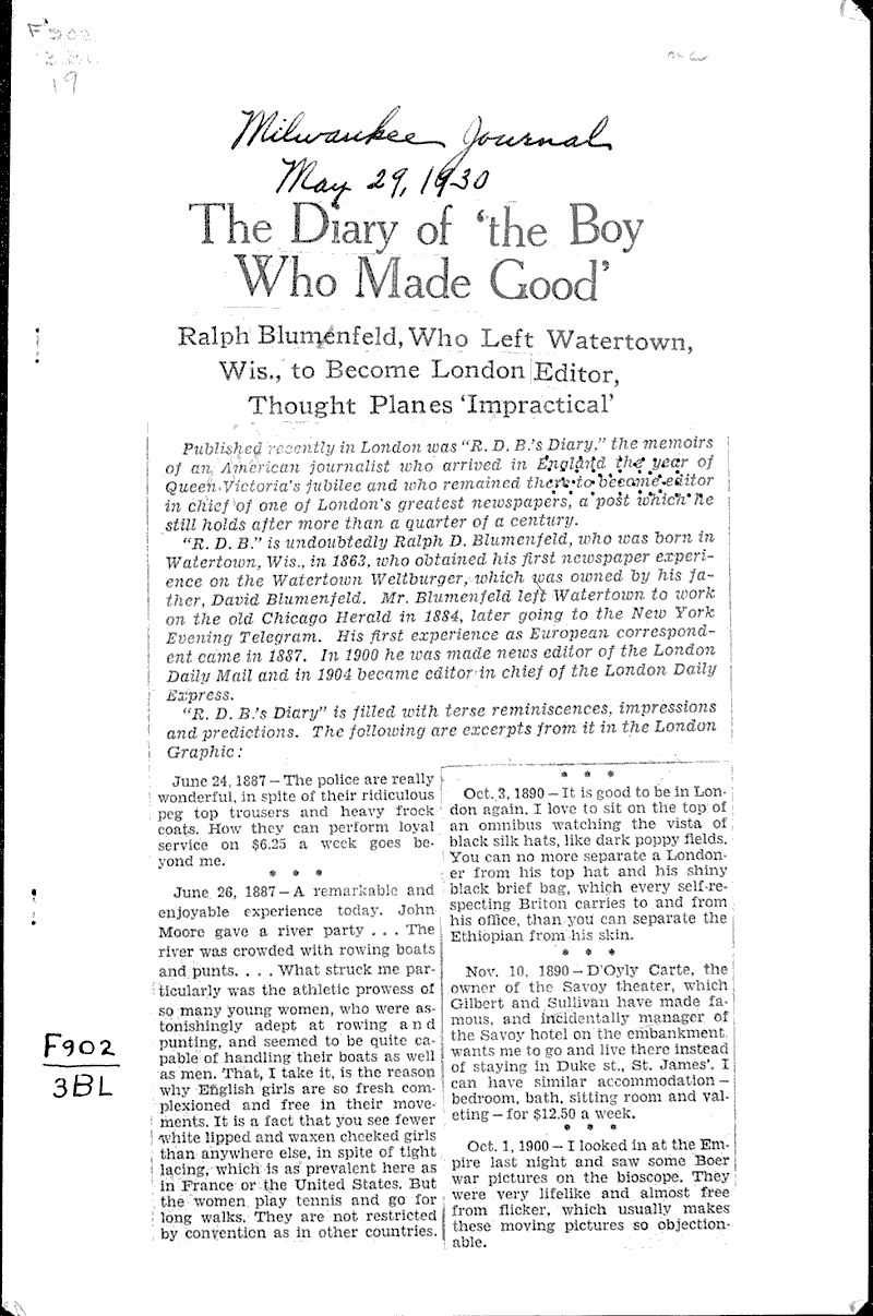  Source: Milwaukee Journal Date: 1930-05-29