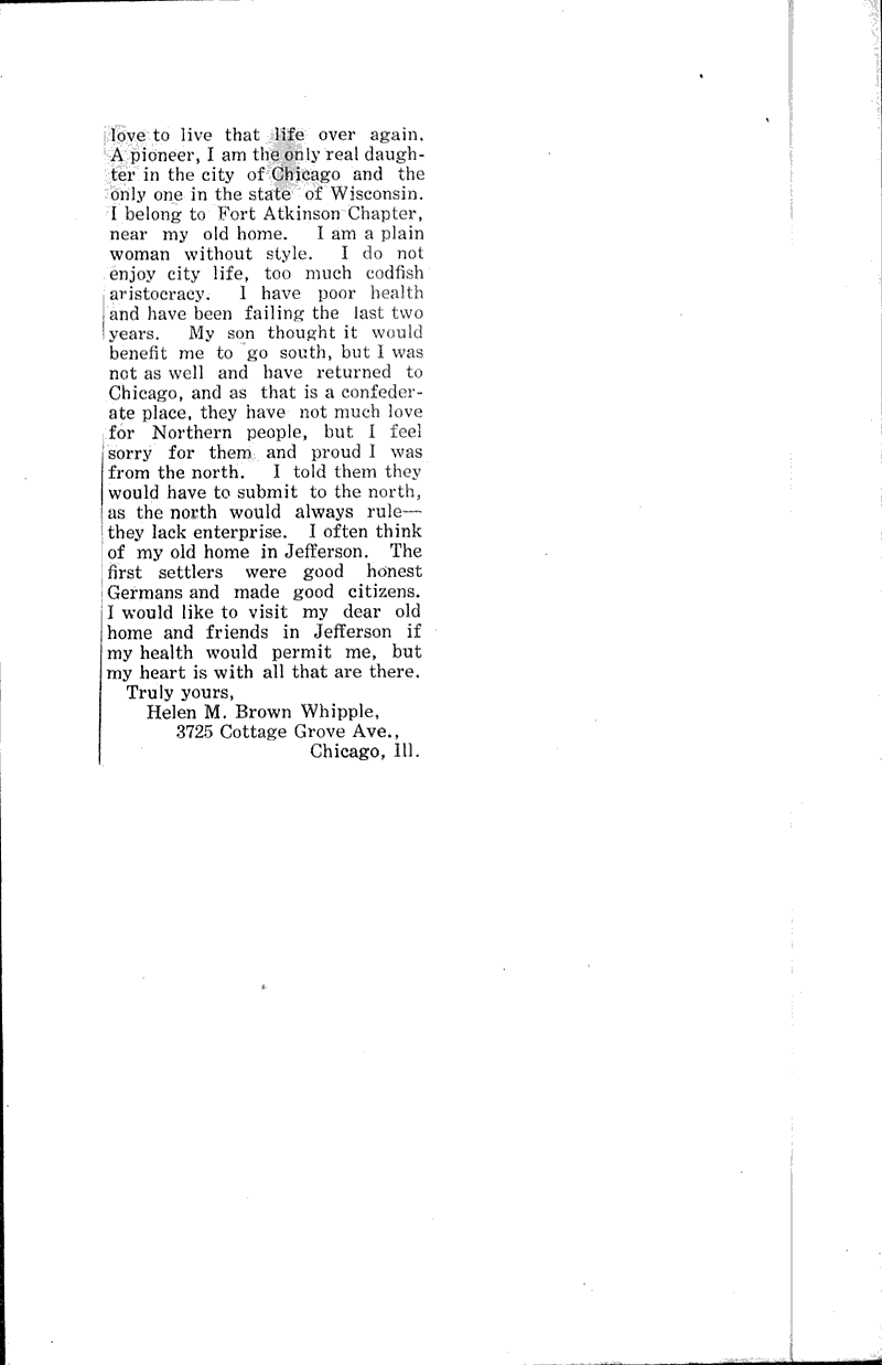 Eliada Brown history Source: Jefferson Banner Topics: Immigrants Date: 1909-07-21
