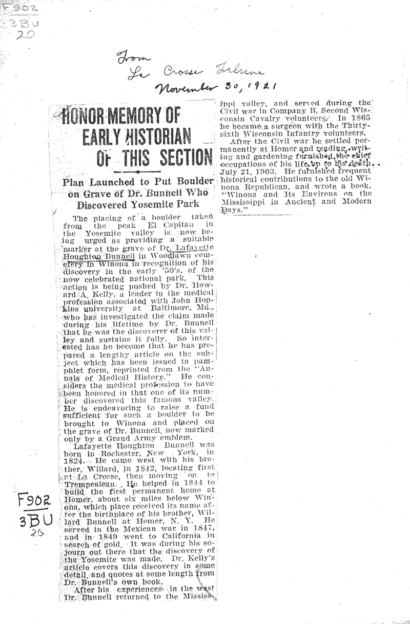  Source: LaCrosse Tribune Date: 1921-11-30