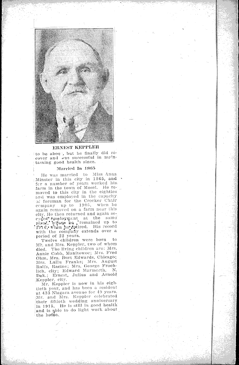  Source: Sheboygan Telegram Topics: Civil War Date: 1921-09-07