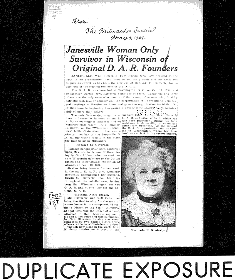  Source: Milwaukee Sentinel Date: 1924-05-04
