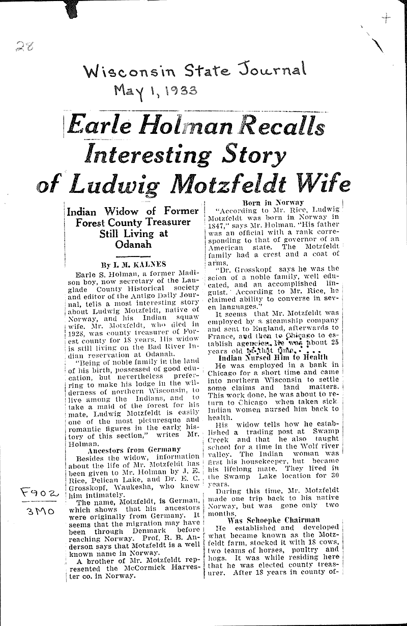  Source: Wisconsin State Journal Date: 1933-05-01