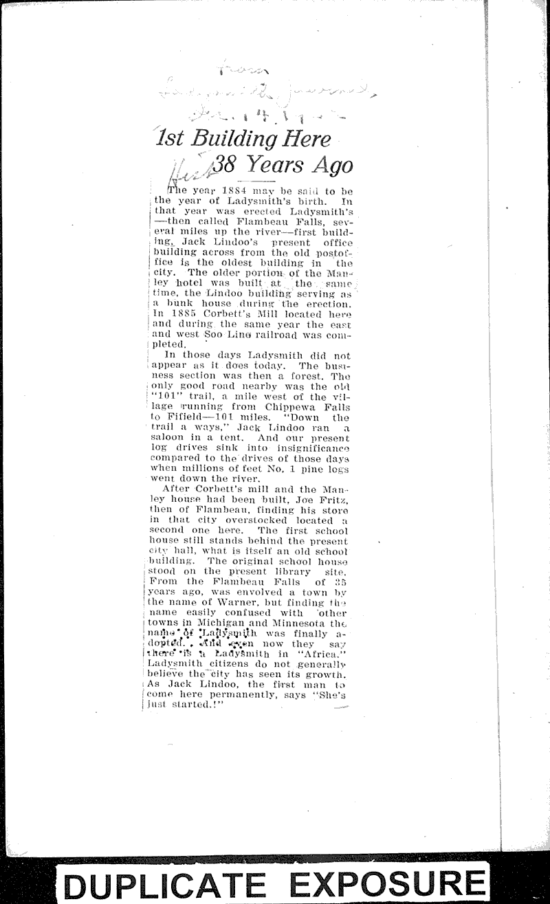  Source: Rusk County Journal Topics: Government and Politics Date: 1922-01-26