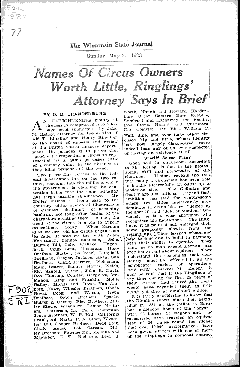  Source: Wisconsin State Journal Topics: Industry Date: 1923-05-20