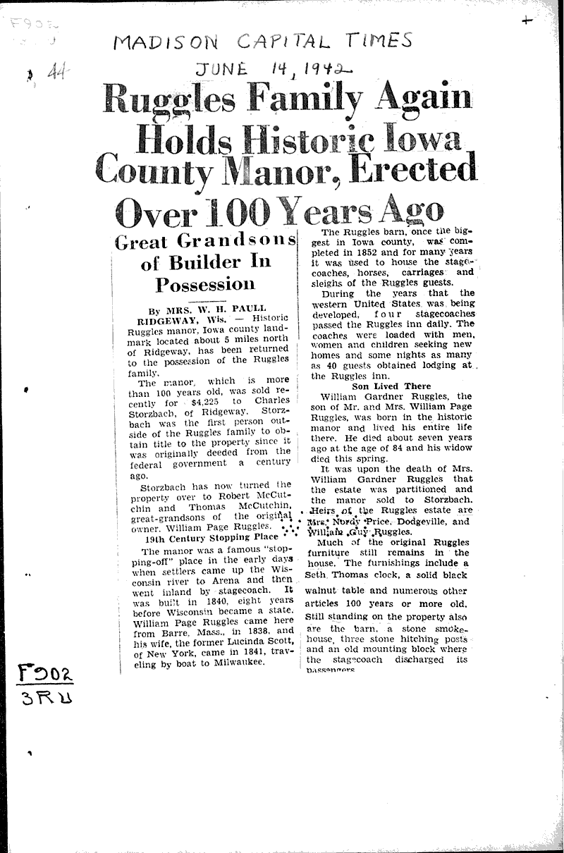  Source: Madison Capital Times Date: 1942-06-14