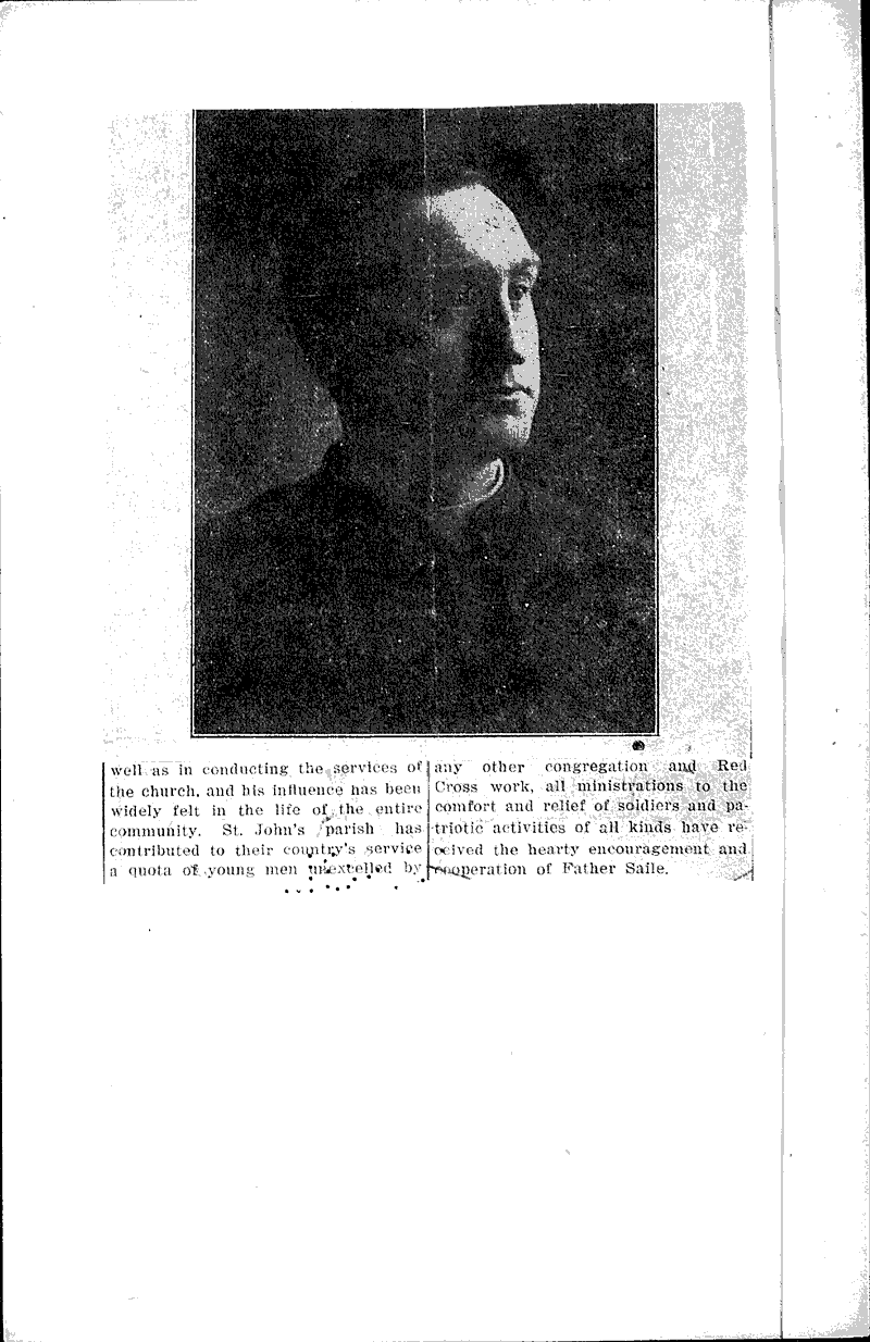 Rev.Conrad Saile ends twenty-fifth year in this city Source: Farmers' Journal (Antigo) Topics: Church History Date: 1918-08-17