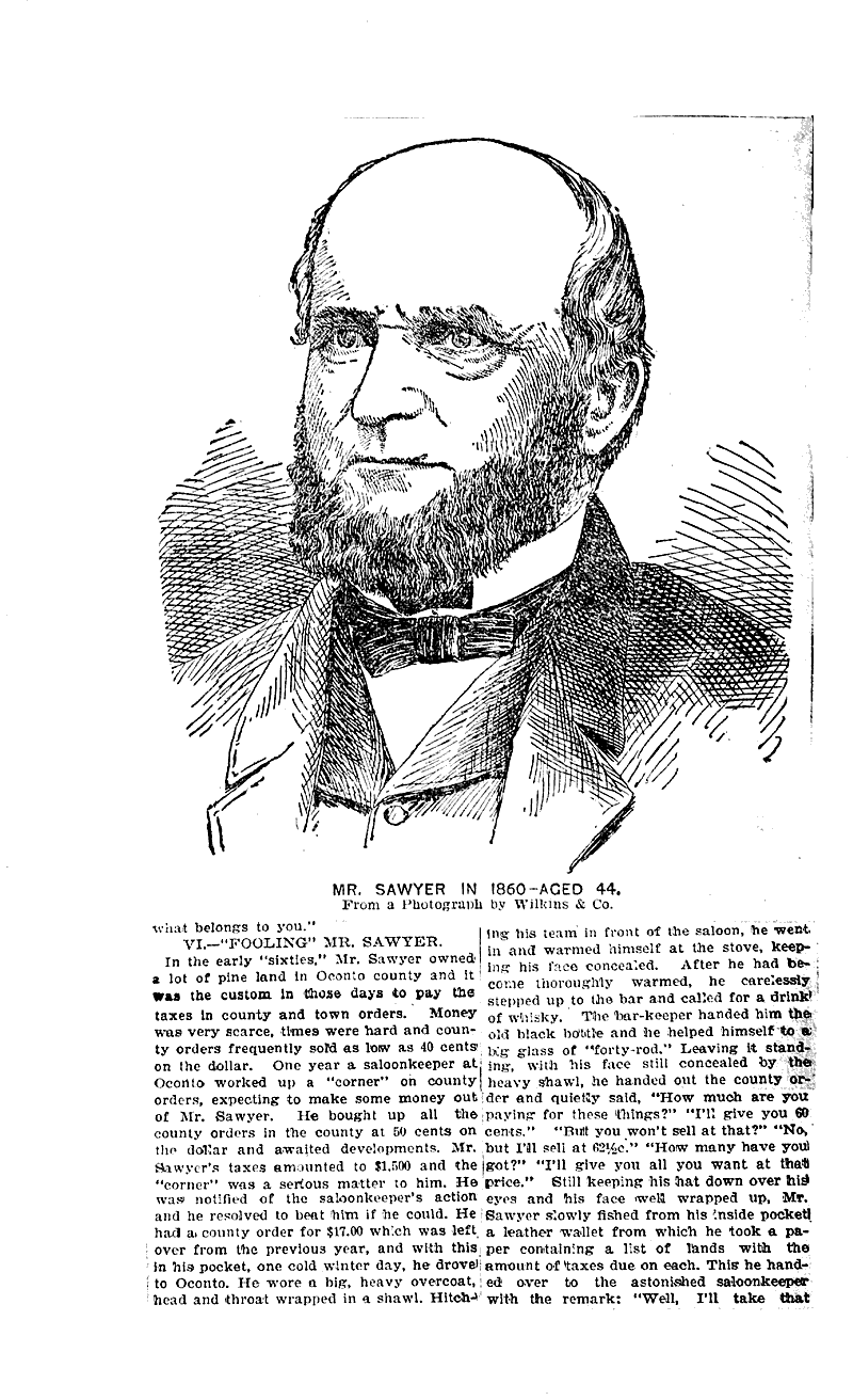 Our "grand old man." Source: Oshkosh Northwestern Topics: Government and Politics Date: 1896-09-19