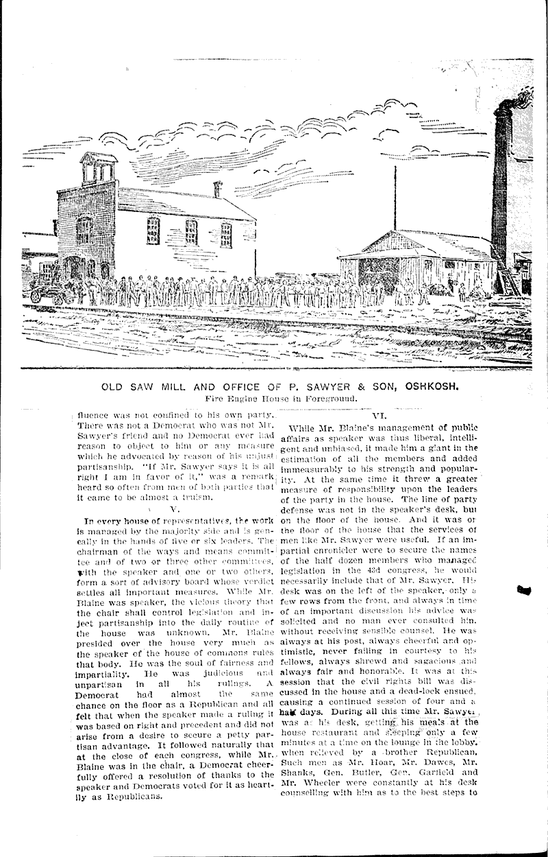 Our "grand old man." Source: Oshkosh Northwestern Topics: Government and Politics Date: 1896-09-19