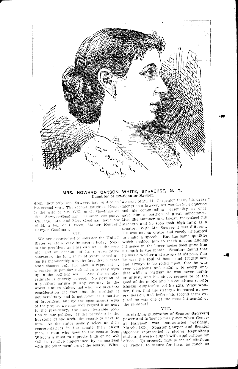 Our "grand old man." Source: Oshkosh Northwestern Topics: Government and Politics Date: 1896-09-19