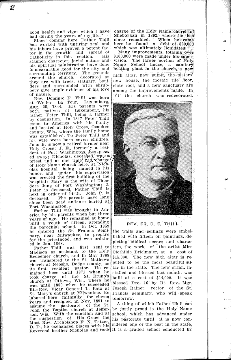  Source: Sheboygan Press Topics: Church History Date: 1918-01-26