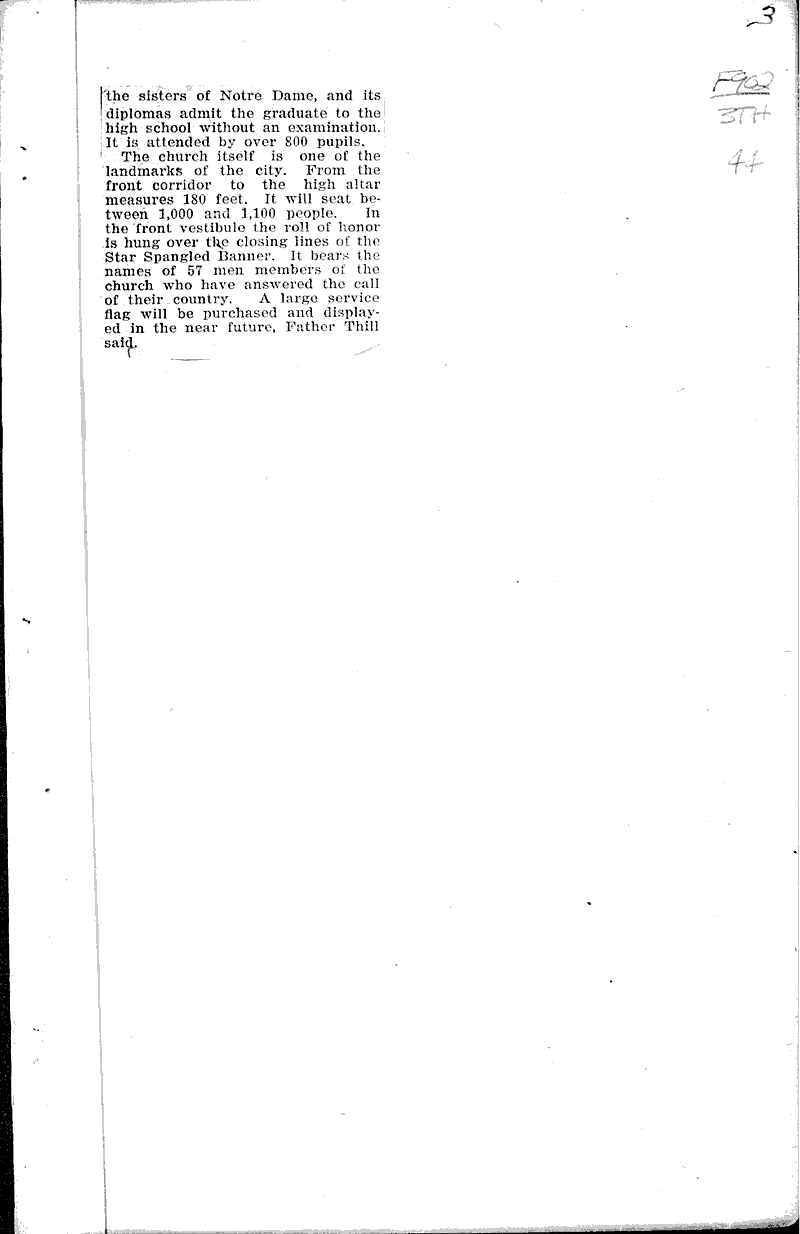  Source: Sheboygan Press Topics: Church History Date: 1918-01-26