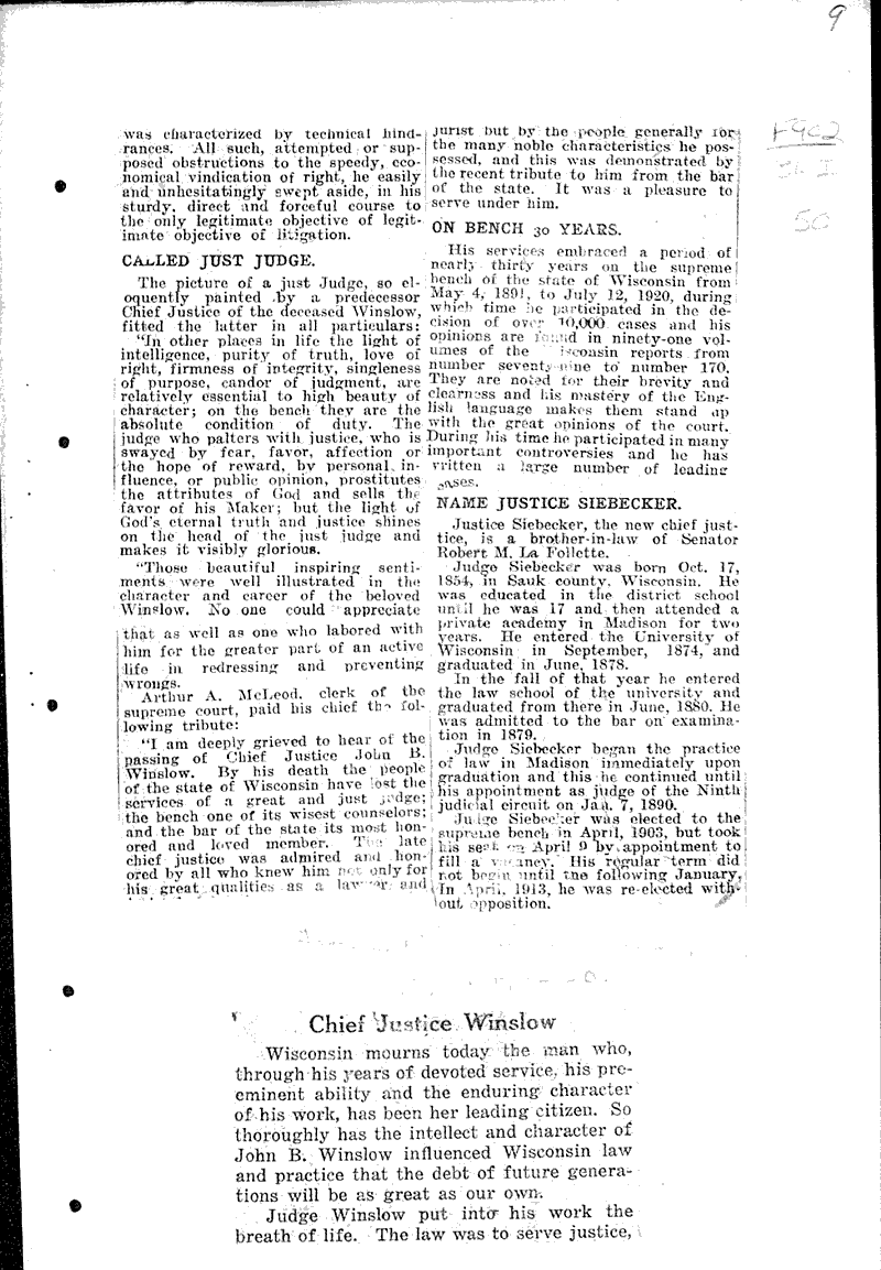 Source: Wisconsin State Journal Topics: Government and Politics Date: 1920-07-13