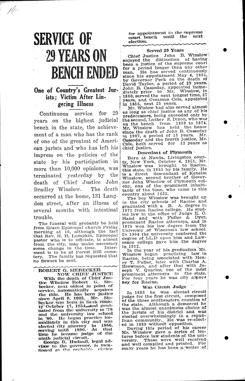  Source: Wisconsin State Journal Topics: Government and Politics Date: 1920-07-13