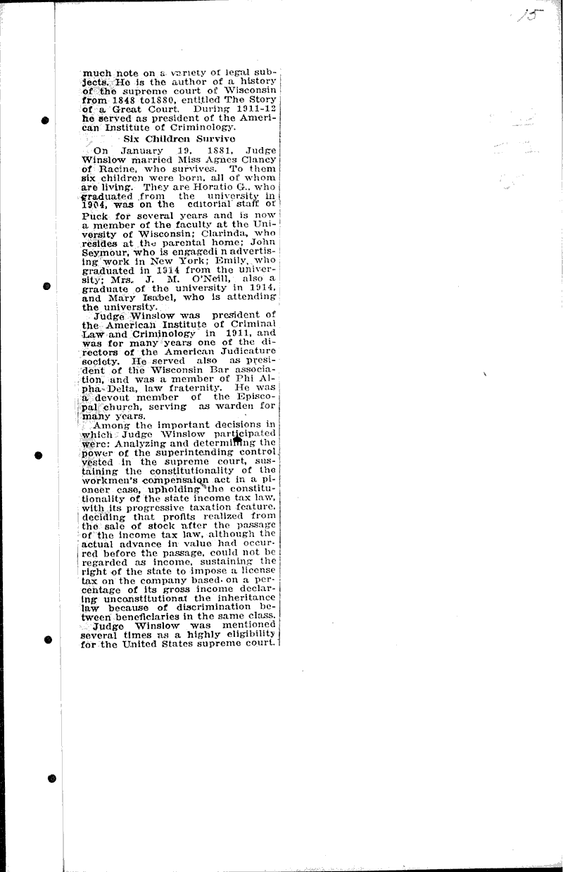  Source: Wisconsin State Journal Topics: Government and Politics Date: 1920-07-13