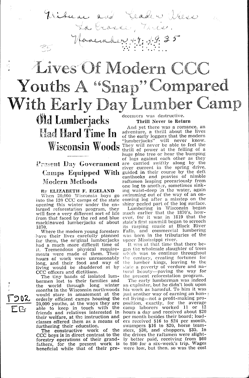  Source: La Crosse Tribune and Leader-Press Topics: Industry Date: 1935-11-17