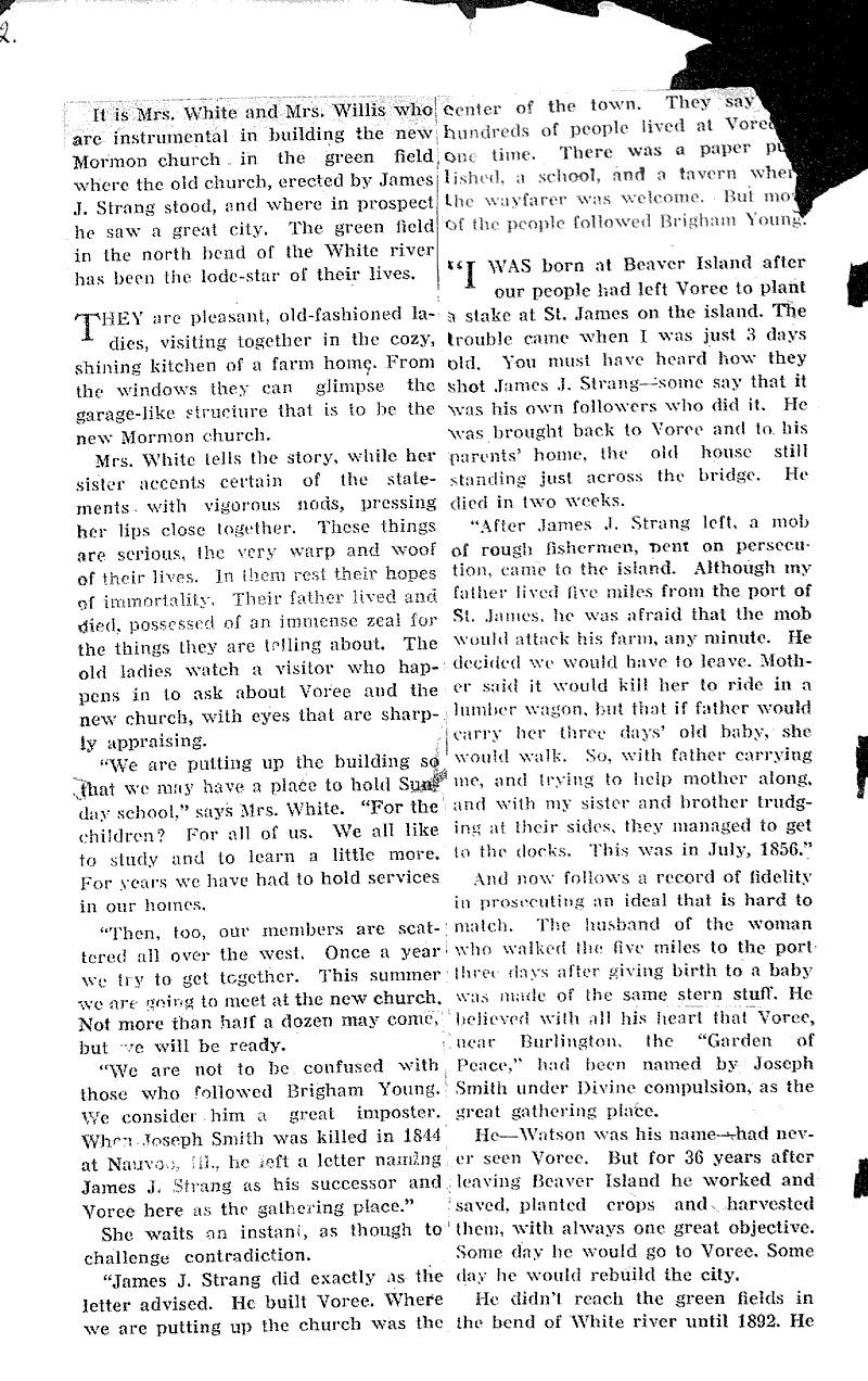  Source: Milwaukee Sunday Journal Topics: Church History Date: 1927-06-19