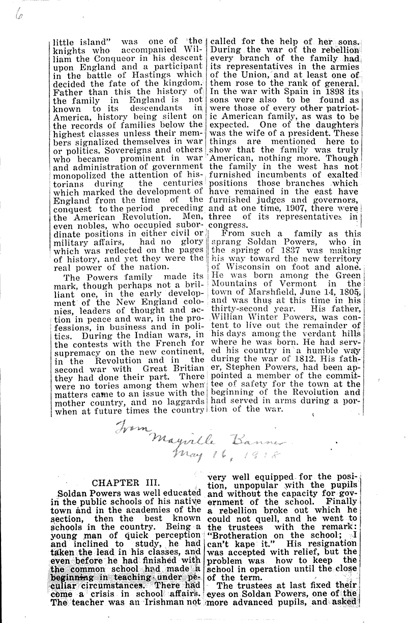  Source: Mayville Banner Date: 1918-05-02