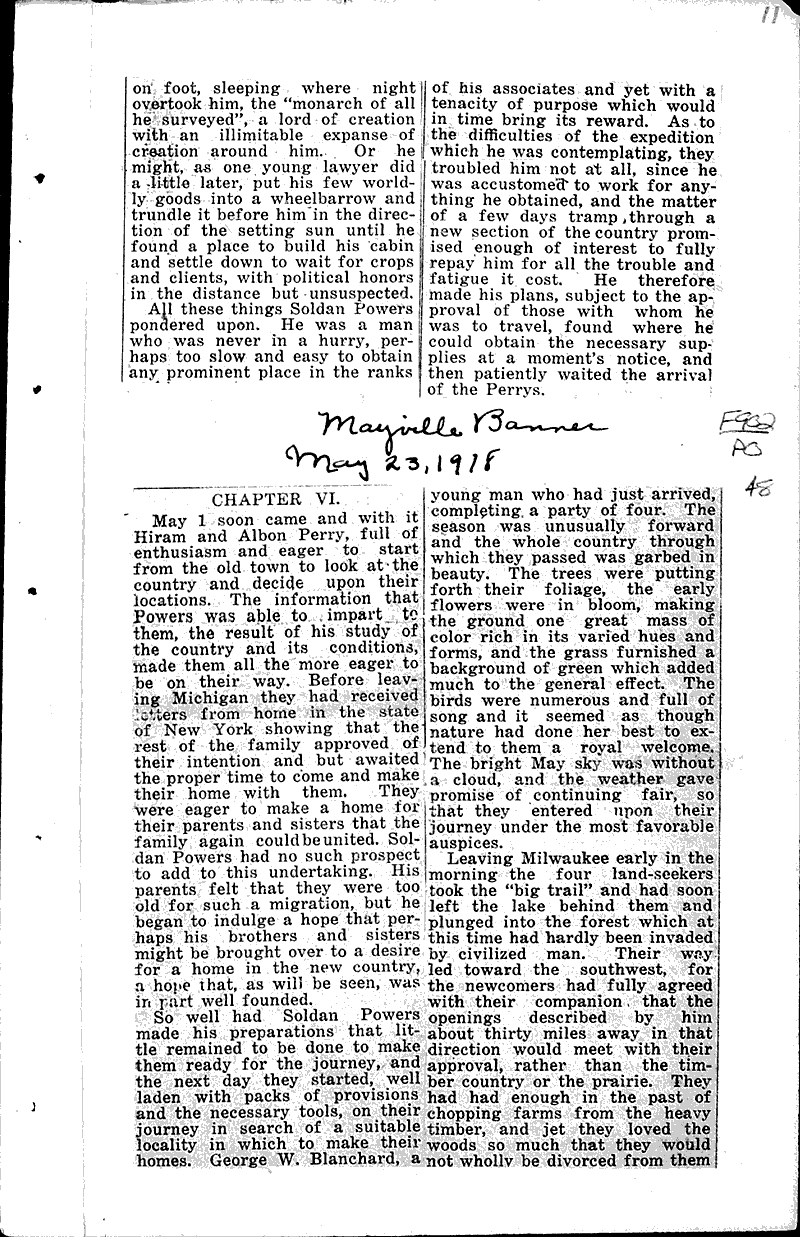  Source: Mayville Banner Date: 1918-05-02