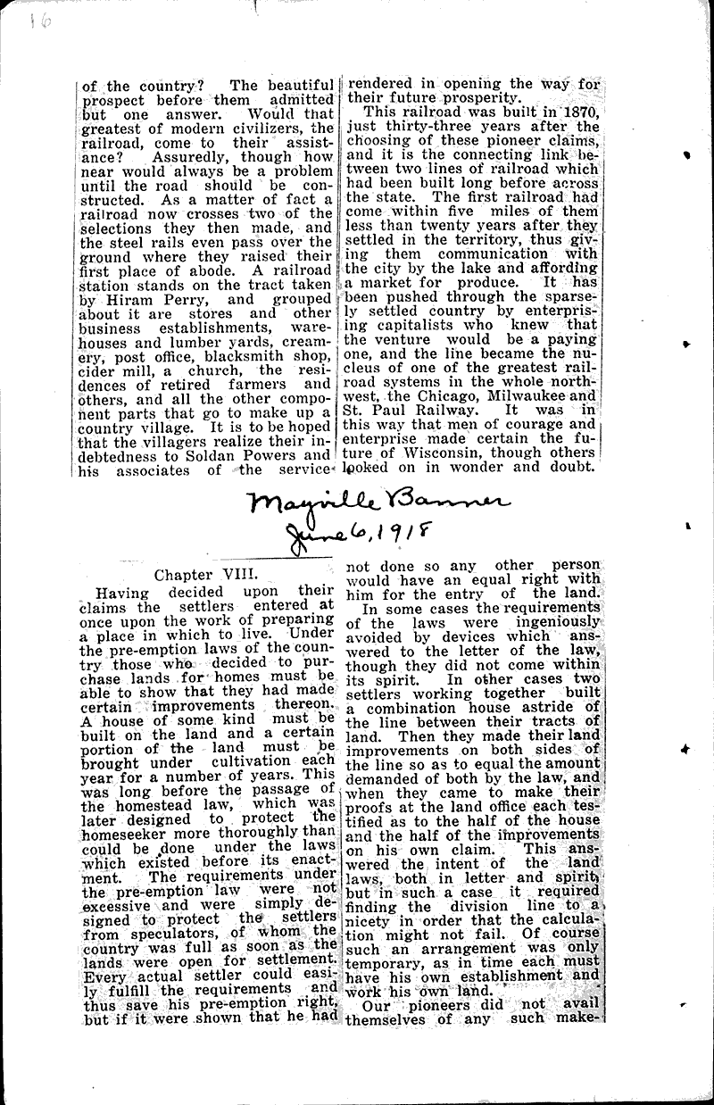  Source: Mayville Banner Date: 1918-05-02