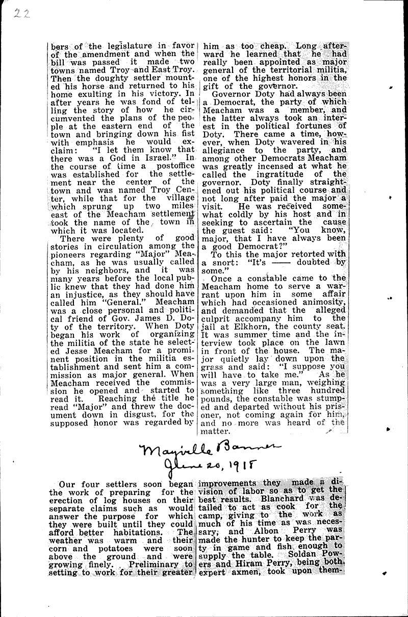  Source: Mayville Banner Date: 1918-05-02