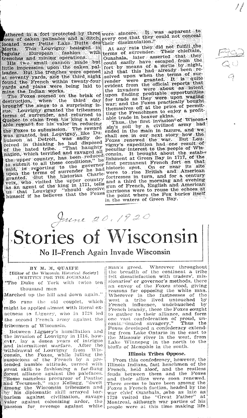  Source: Milwaukee Journal Topics: Government and Politics Date: 1920-06-20