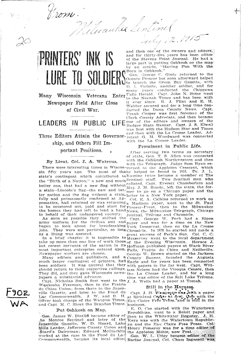  Source: Milwaukee Sentinel Topics: Industry Date: 1915-07-12