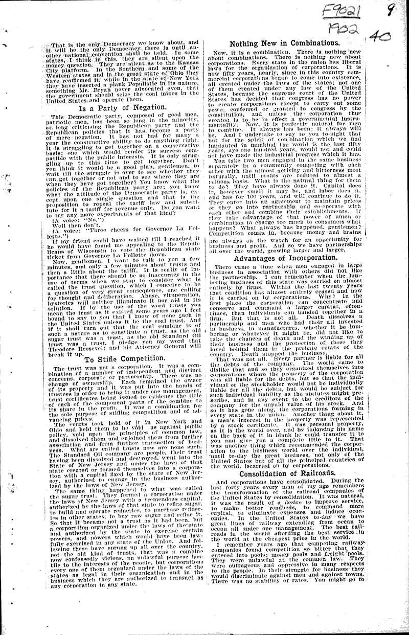  Source: Milwaukee Sentinel Topics: Government and Politics Date: 1902-10-14