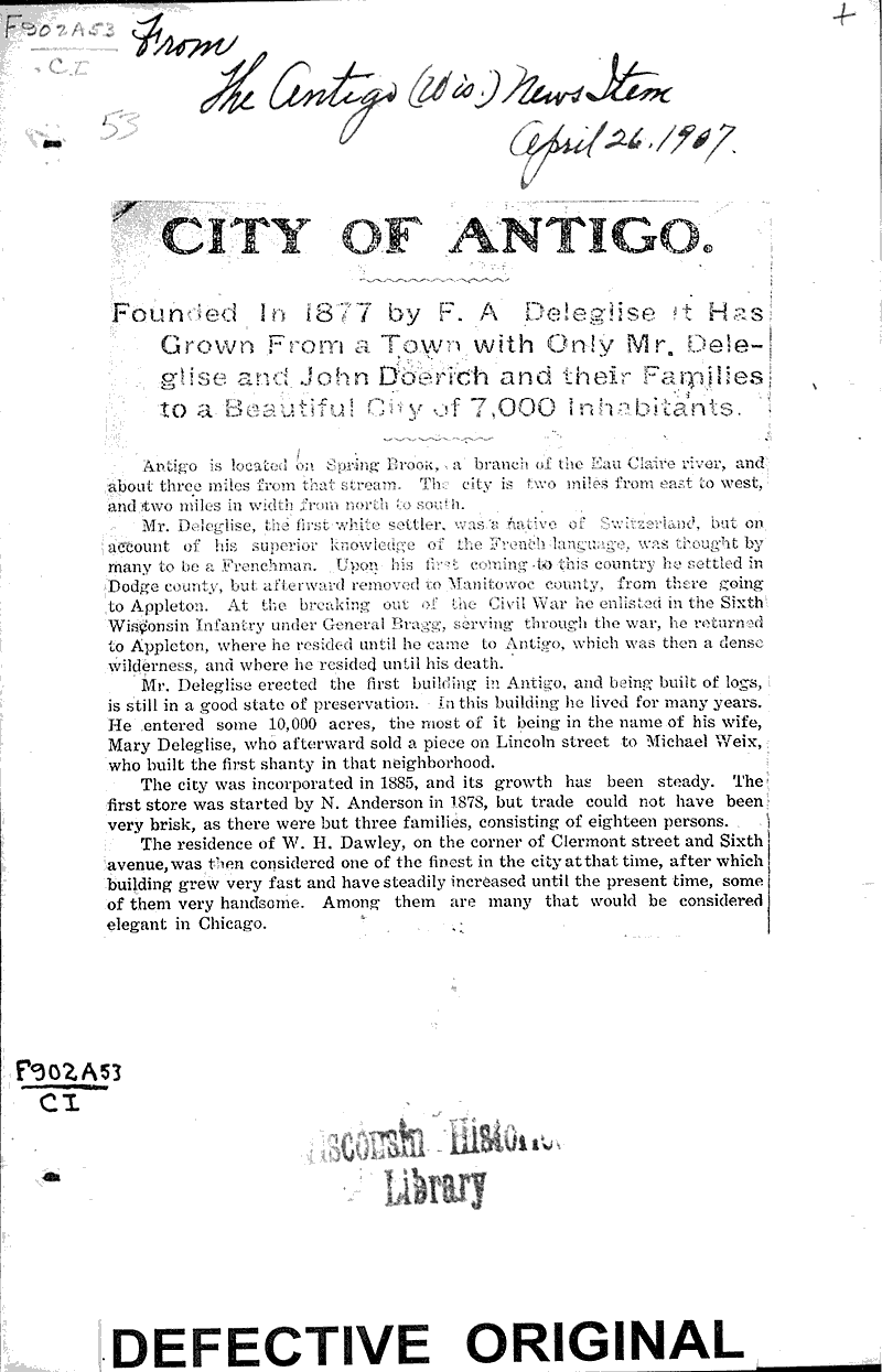  Source: Antigo News Stem Topics: Immigrants Date: 1907-04-26