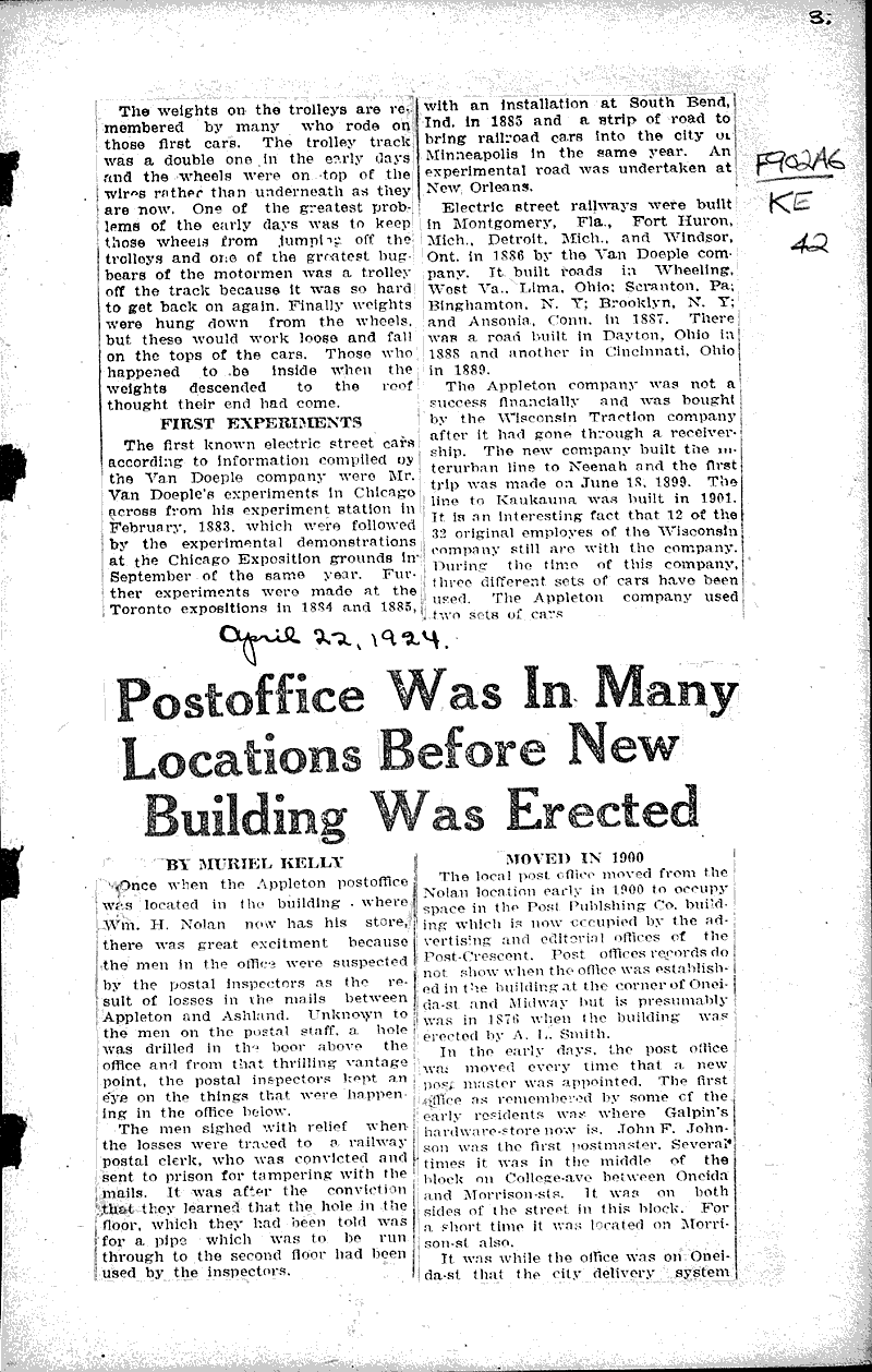  Source: Appleton Post-Crescent Topics: Transportation Date: 1924-03-08