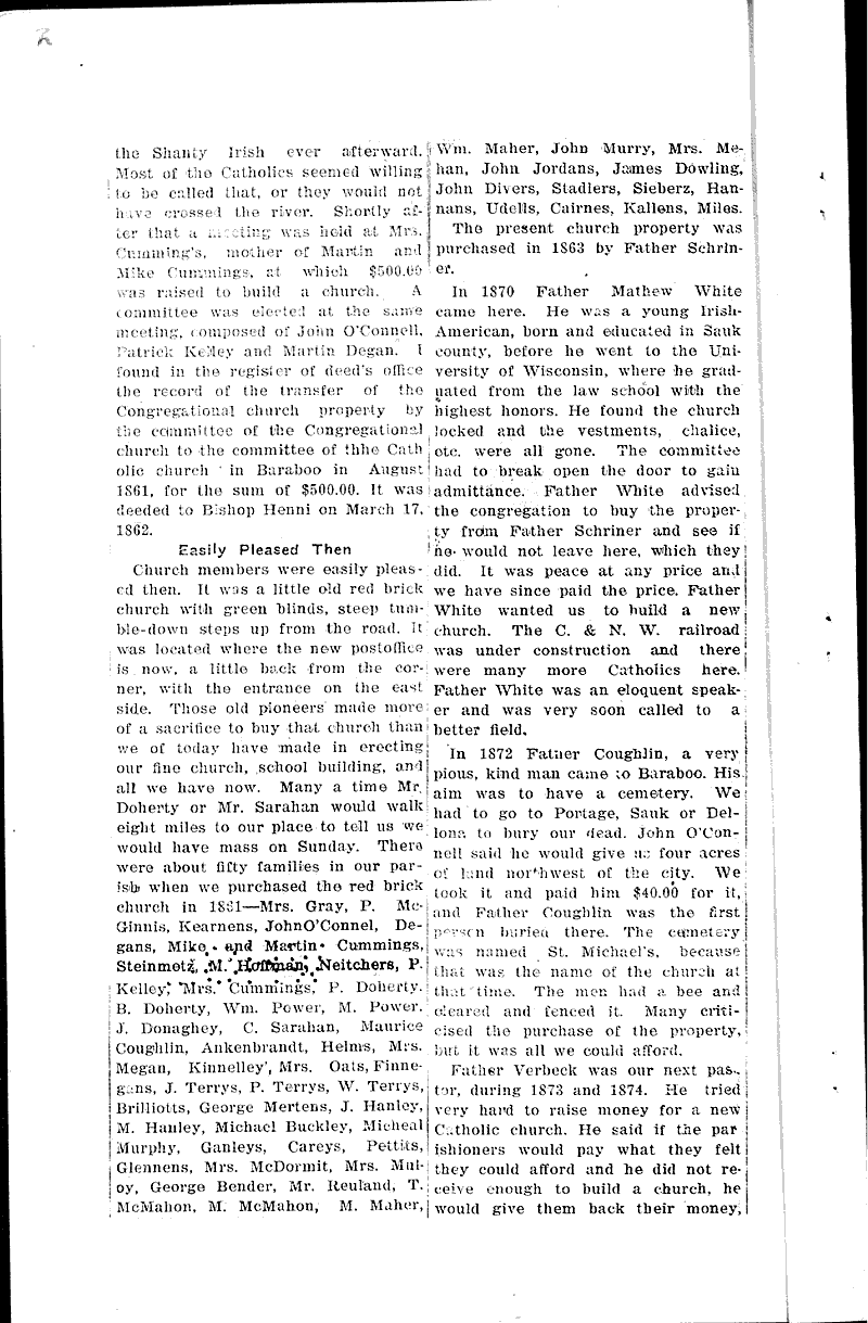  Source: Baraboo Daily News Topics: Church History Date: 1924-04-26