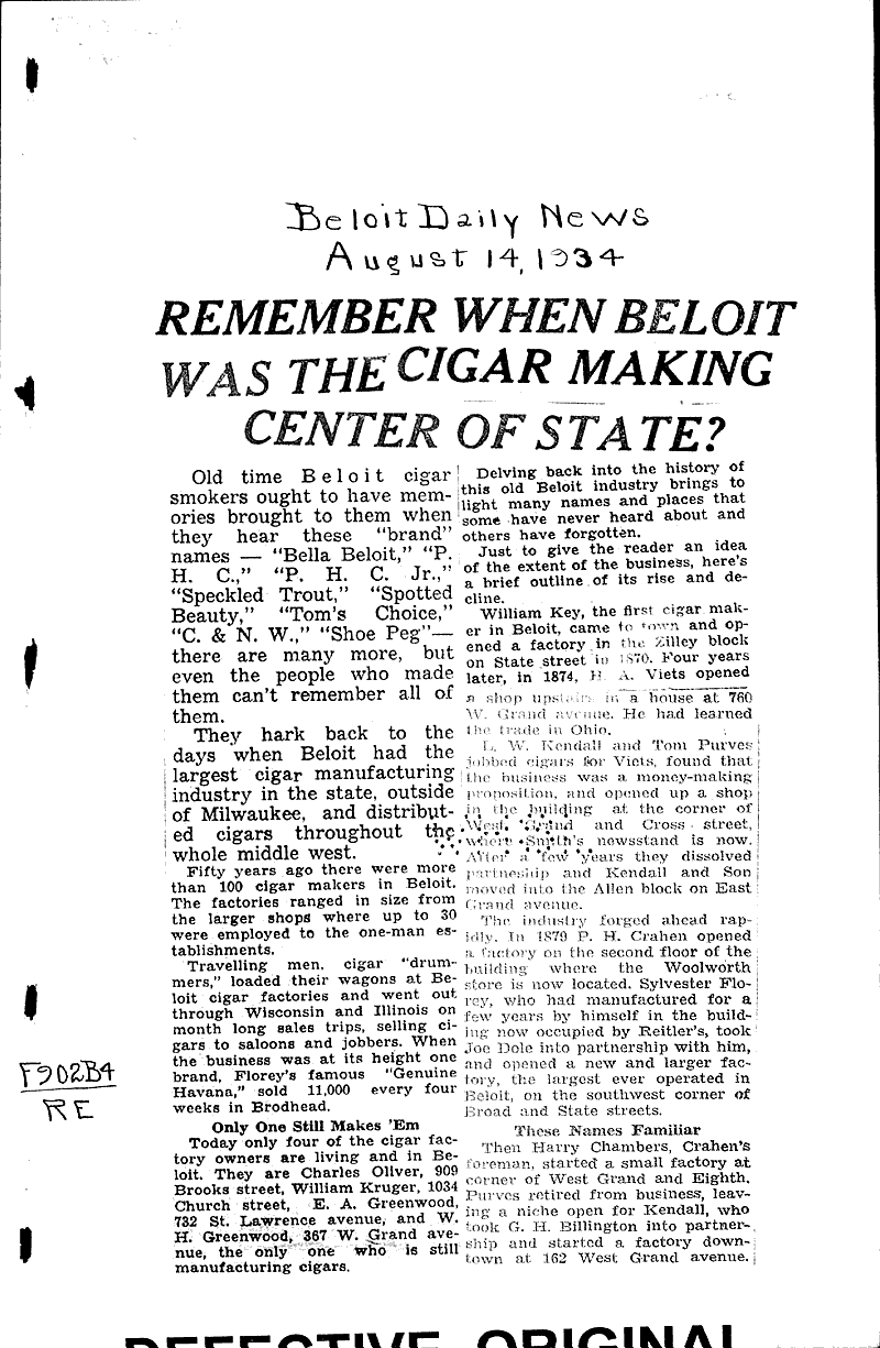  Source: Beloit Daily News Topics: Industry Date: 1934-08-14