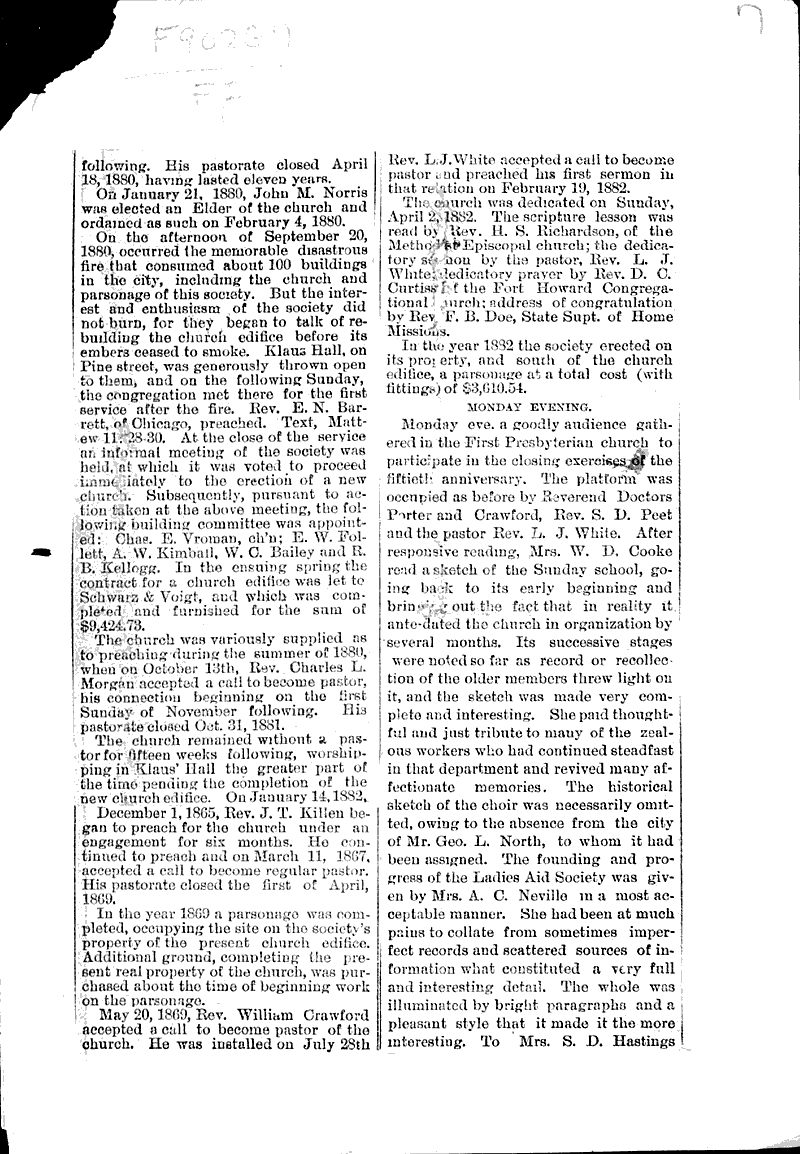  Source: Green Bay State Gazette Topics: Church History Date: 1886-10-02