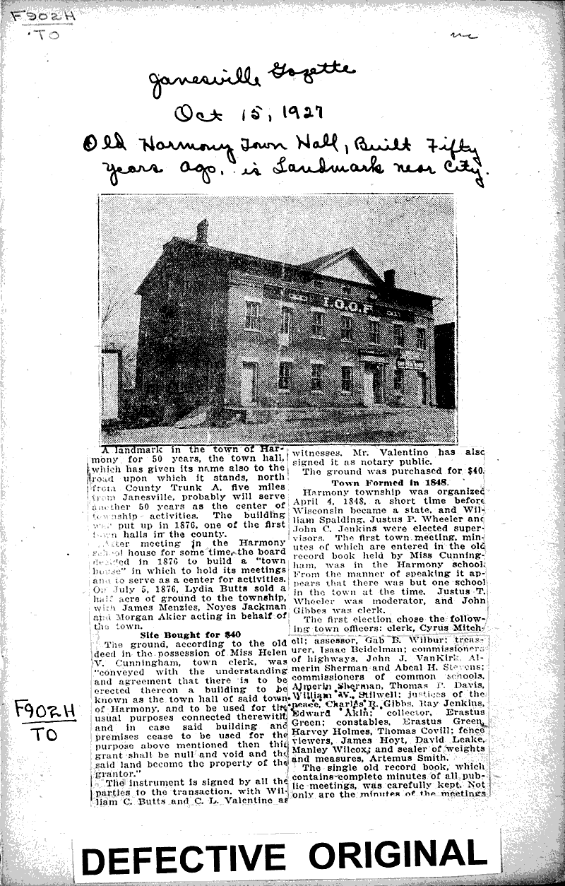  Source: Janesville Gazette Topics: Architecture Date: 1927-10-15