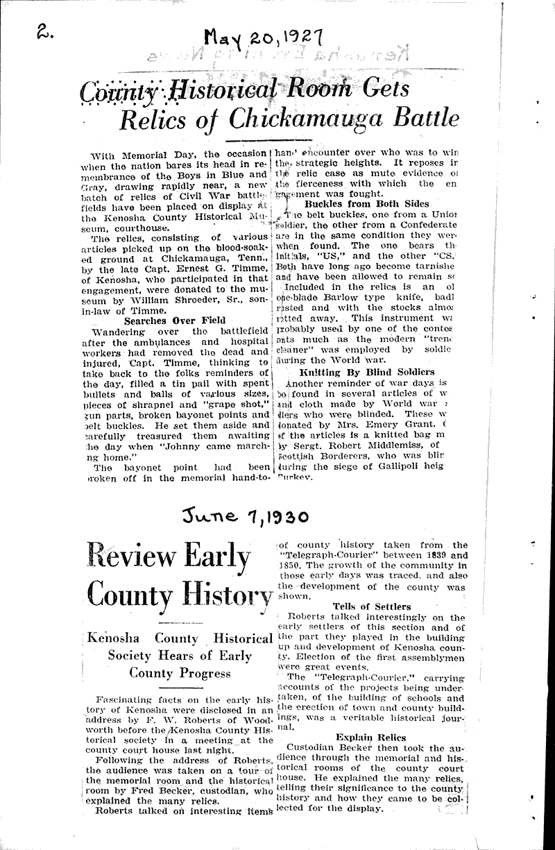  Source: Kenosha Evening News Topics: Education Date: 1926-12-07