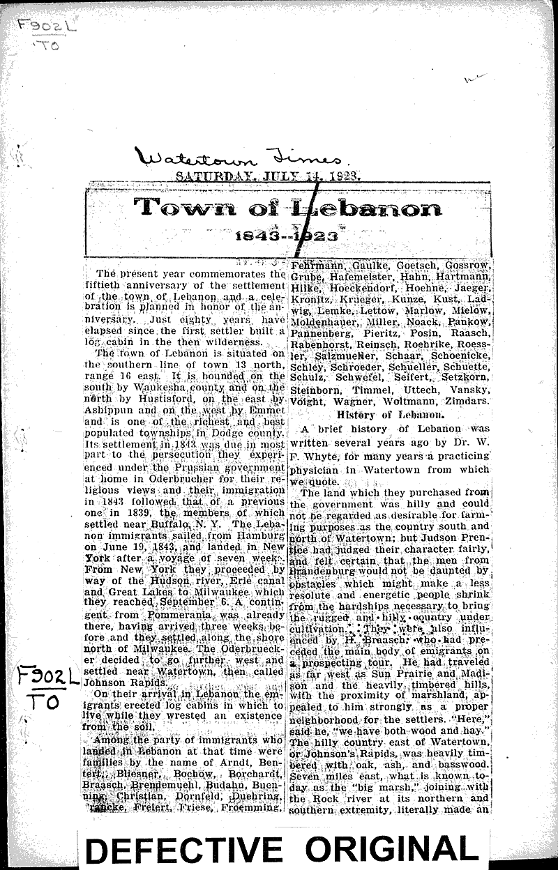 Source: Watertown Times Date: 1923-07-14