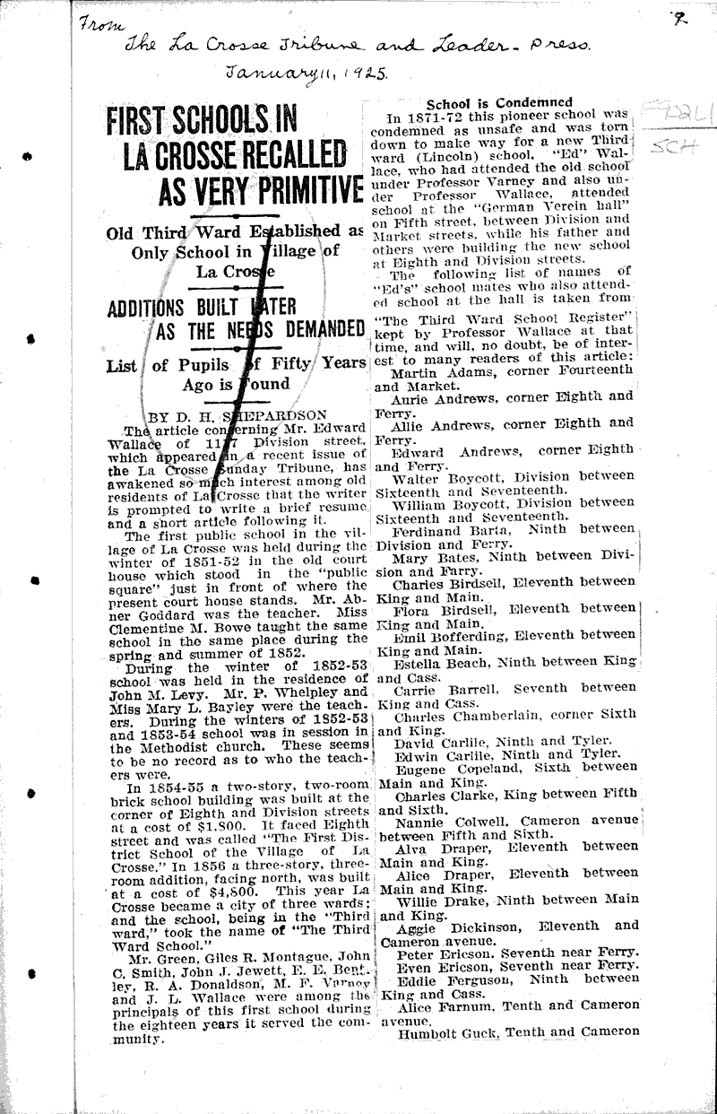  Source: LaCrosse Tribune Topics: Education Date: 1924-04-13