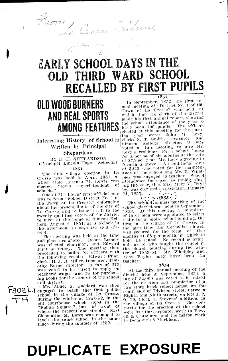  Source: La Crosse Tribune Topics: Education Date: 1924-01-27